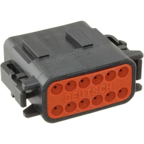 Deutsch DTM06-125B Connettore automobilistico 12P 4.19mm Maschio 7.5A 250V