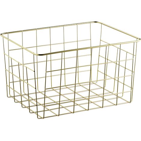 Set di 3 pratici cestini portaoggetti in metallo per bagno 15,5 x 28 x 20 cm in metallo nero 130008844