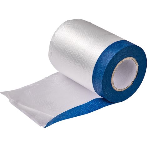 Krepp-Klebeband Abklebeband Malerkrepp Abdeckband mit Folie 55 cm x 20 m HDPE (1/3)