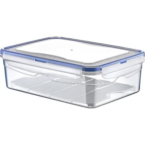 Envase plástico hermético con sello de silicona para todos los usos.