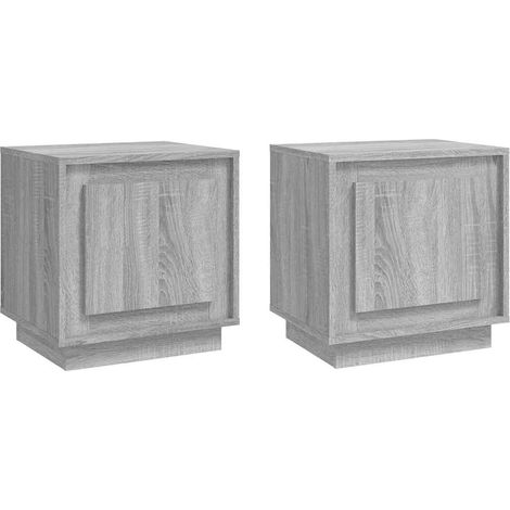 Maison Exclusive - Mesitas de noche 2 uds madera contrachapada gr (1/5)