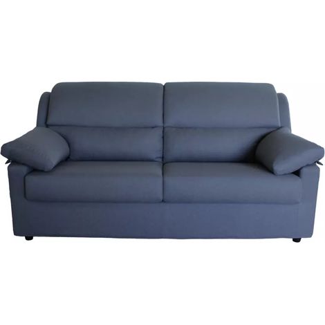divano 3 posti bellahome "firenze" avio tessuto sfoderabile e antimacchia, 190x95x93 cm (1/4)