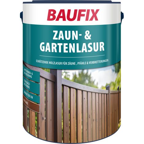 BAUFIX Zaun & Gartenlasur kastanie seidenglänzend, 5 Liter, Holzlasur (1/4)