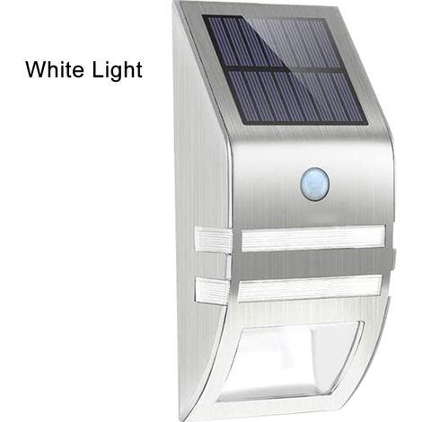 Lampe Solaire Avec Détecteur De Mouvement - Acier Inoxydable - IP65 - 100 Lm - Angle De Détection 120° - Éclairage 180° - Pour Extérieur Jardin Terrasse Porche Clôture (1/5)
