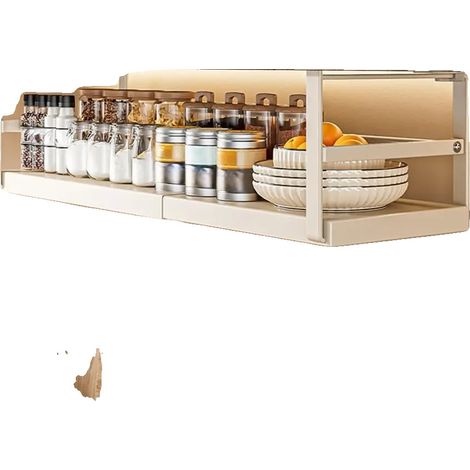 Cesta de almacenamiento, longitud ajustable, diseño moderno, 56 cm de profundidad (69-114 cm de largo) (1/2)