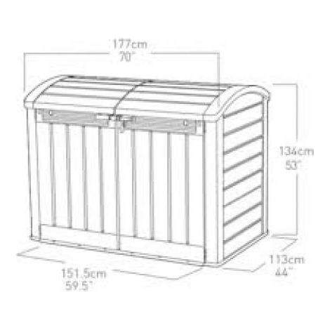 Cofre Baul Arcon Resina Keter Jardin Woodland Ultra Sio2000