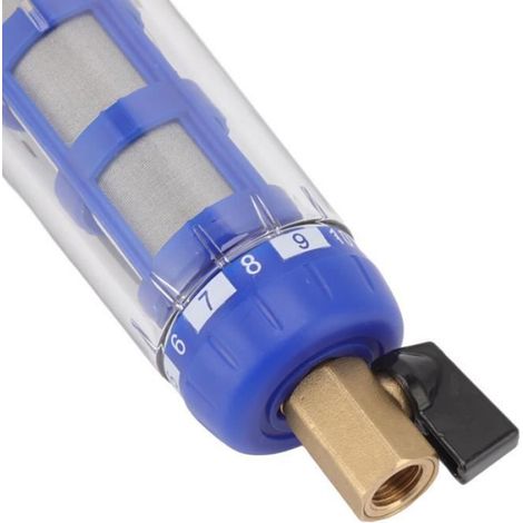 Qiilu Filtre à eau à sédimentation cyclonique Filtre à Eau à Sédiments Down,G1/2Pouces,Filtre à Eau de electromenager d'air (1/4)
