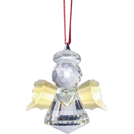 Angel En Verre - Décoration Fenêtre Porte Intérieure Extérieure - Ornement Cristal Transparent Jaune - Pour Maison Voiture Porche - 1 Pièce (1/5)