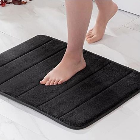Entrance Mat Hydrophilic Memory Foam Bath Mat Pebble Pattern Superfine Fiber Non-Slip Soft for Bathroom Bathtub Kitchen. (1/4)