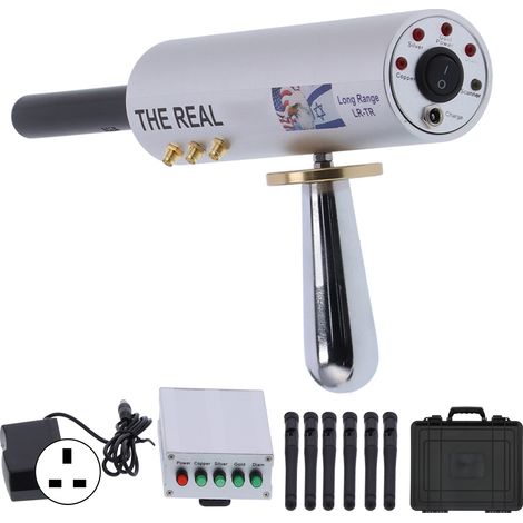 Détecteur de métaux 6 antennes sans fil pour or et argent, détection souterraine professionnelle, alimentation AC 100-240V avec prise UK, équipement de recherche haute précision (1/5)