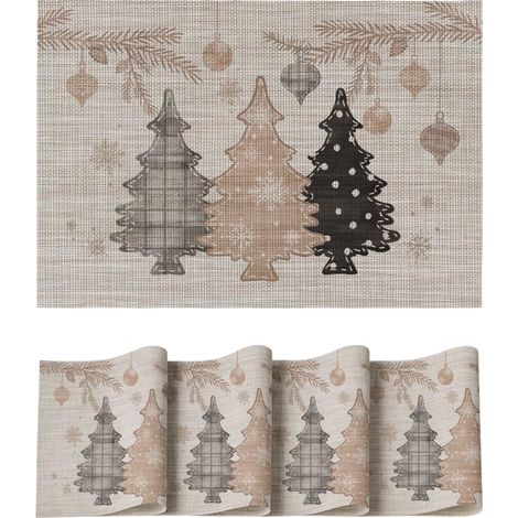 Tovagliette Americane Natalizie Lavabili 4 pz 30x45 cm (1/5)