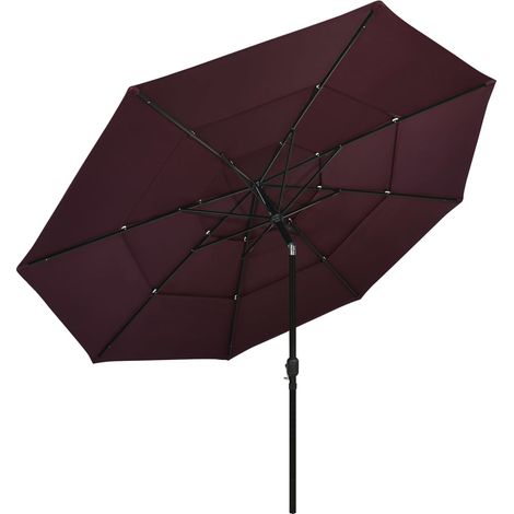 Maison Exclusive - Sonnenschirm mit Aluminium-Mast 3-lagig Bordea