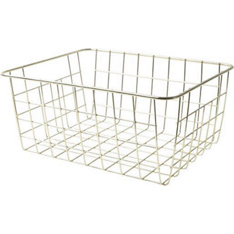 Zwei Gefrierkörbe, Kühlschrankeinsätze, Gefrierkörbe, Obstkörbe, Gefrierfachablagen, Büro-Snackkörbe aus Eisen, Gold (1/5)