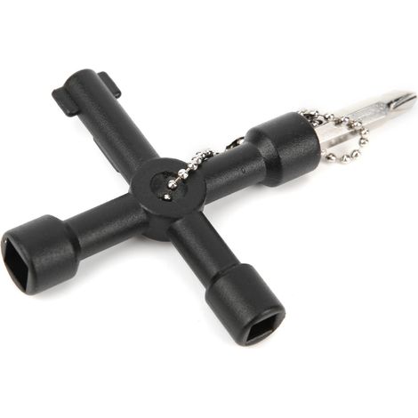 Clé multifonction en croix universelle pour ascenseur, boîtier électrique, compteur d'eau, outil de plomberie