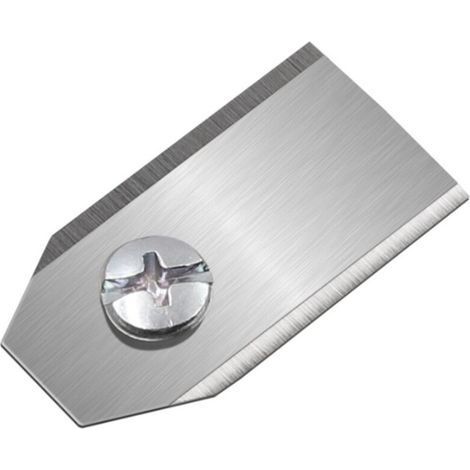 (35 x 18 x 0,75 mm, argento), 1 lama per robot tagliaerba, lama di ricambio universale per tagliaerba automatici, accessorio per la rimozione delle erbacce per tagliaerba (1/5)