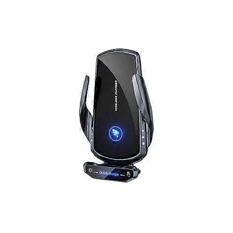 Chargeur de voiture sans fil Qi 15 W, chargeur de voiture rapide sans fil avec fixation automatique et clip de grille d'aération pour iPhone et Samsung. (1/5)