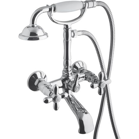 TEOREMA GRUPPO VASCA CON DOCCIA BRONZO SERIE DAISY-RETRO' ART.70167 (1/2)