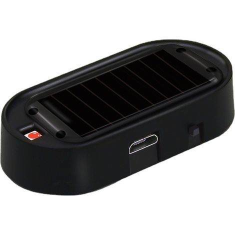 Blinkende LED-Diebstahlwarnleuchte, solarbetrieben, für den Fahrzeuginnenraum. Dieses Diebstahlsicherungssystem ist mit einem Universalsensor ausgestattet und kann am Heck montiert werden.