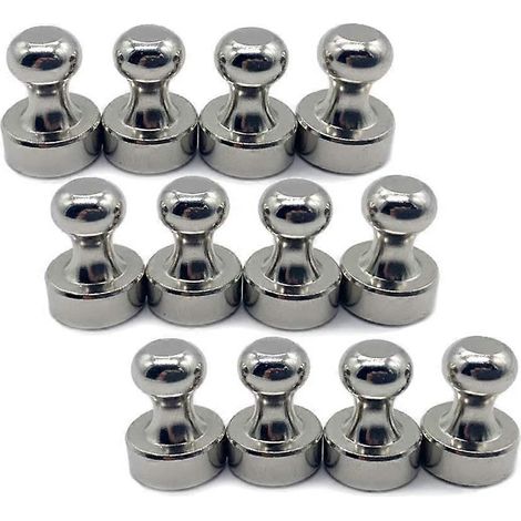 Set mit 12 Neodym-Magneten, starken Kühlschrankmagneten, Mini-Neodym-Magneten, magnetischen Stahlstiften