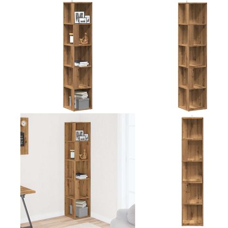 vidaXL Eckregal Artisan-Eiche 33x33x165 cm Holzwerkstoff (1/5)