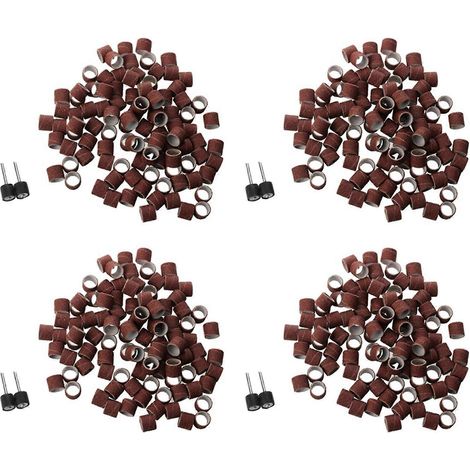 Kit de 400 bandes abrasives de 1/2 pouce compatibles avec les outils rotatifs DREMEL, comprenant 8 broches de tambour de ponçage. (1/5)