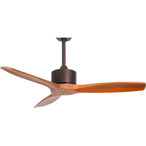 Ventilatore da Soffitto con Motore DC 35w e 3 Pale in Legno Scuro