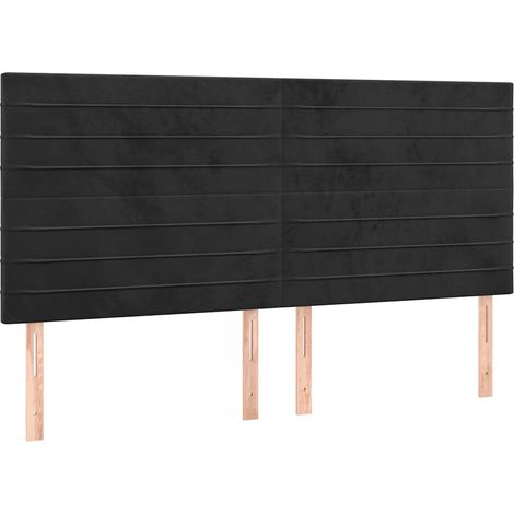 Maison Exclusive - Cabecero Terciopelo Negro 180x5x118/128 cm (1/5)