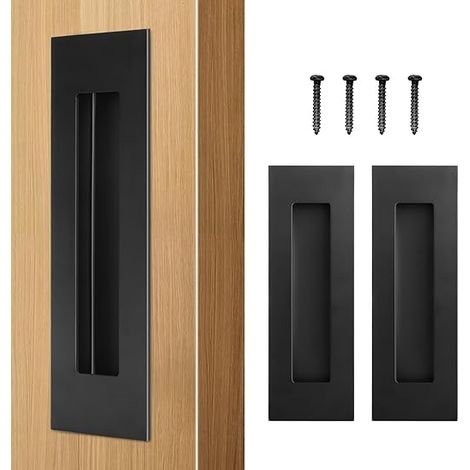 HBL’ Poignées encastrées pour meuble, 150 mm, lot de 4 – Finition argentée (1/5)