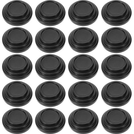 Schwarze Gummistoßdämpfer für Autotüren, Antivibrations- und Stoßdämpfung, 20 Stück für Autotüren bei schlechten Lichtverhältnissen (1/5)