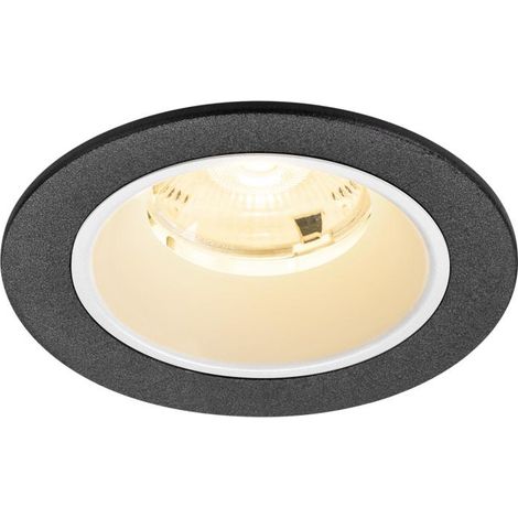 Spot encastré NUMINOS® S intérieur 3000 K 20° IP20 rond noir / blanc - SLV - 1009452