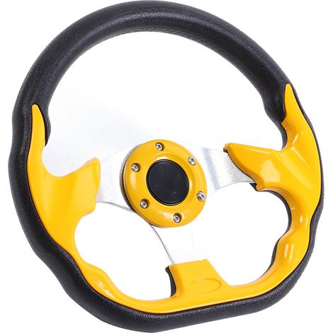 Ej.Life sportlenkrad,Sportlenkrad,Lenkrad-Schnellspanner,320 Mm 12,5 Zoll Auto-Sportlenkrad Mit Hupenknopf Aluminium-PVC-Universalzubehör (1/5)