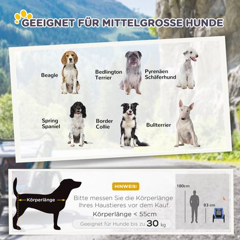 Remorque vélo chien pliable imperméable en toile Oxford 600D, cadre acier robuste, 140x71x83 cm, bleu (1/4)