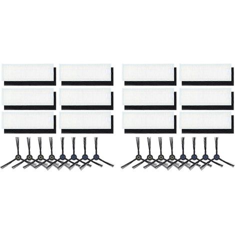 2 filtres HEPA de rechange pour brosse latérale compatibles avec les aspirateurs robots Silvercrest SSR1 SSRA1 et iLife A9S A9 A7 (1/5)