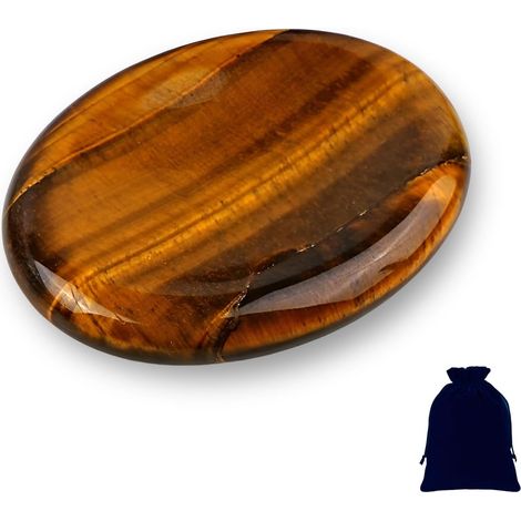 Lapis Lazuli, Teardrop-Shaped Stone, Therapeutic Crystal for Lithotherapy, Labradorite Natural Stone for Lithotherapy, Meditation, Relaxation, and Balancing, Large Palm Stone (1/5)