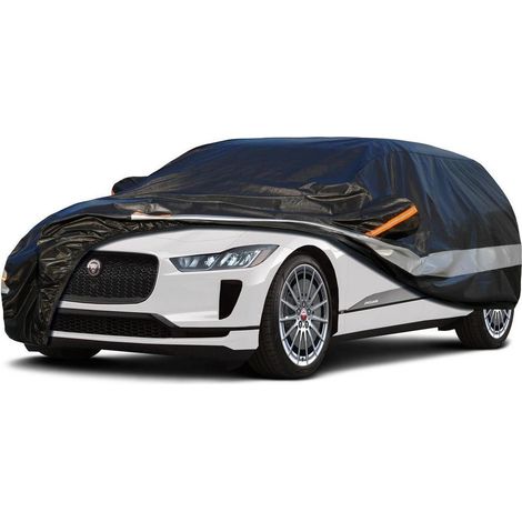 Autoabdeckung 10 Schichten Wasserdicht Atmungsaktiv für Jaguar I-Pace (2018-2023) Schwarz (1/5)