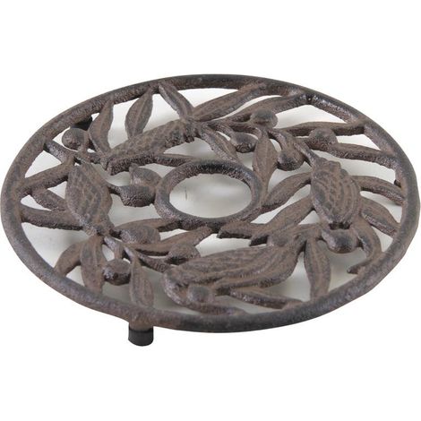 Dessous de plat cigale et olive en fonte