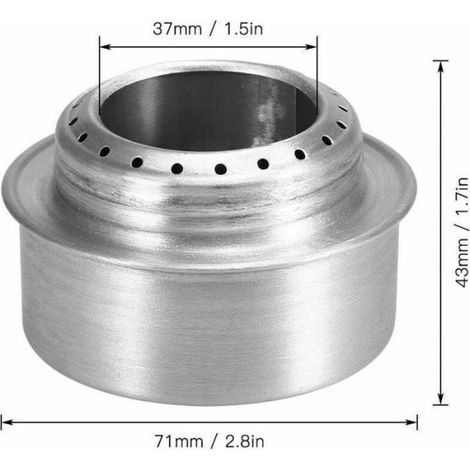 Réchaud à alcool – Mini réchaud en alliage d'aluminium – Avec couvercle – pour le camping, la randonnée et la cuisine en plein air (1/4)