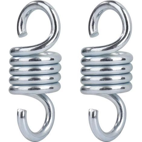 Galvanized Steel Spring Crochet - 500 kg - Set of 2 - For Garden Hanging Chair