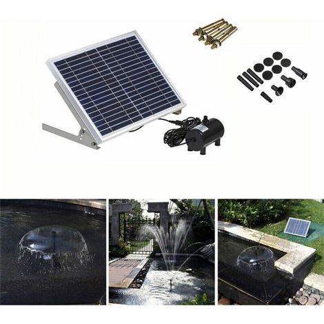 SNQ – Pompe à courant solaire 10W 1000l/h – Hauteur de refoulement max 1,5m – Écologique et esthétique – Pour étangs et jardins (1/5)