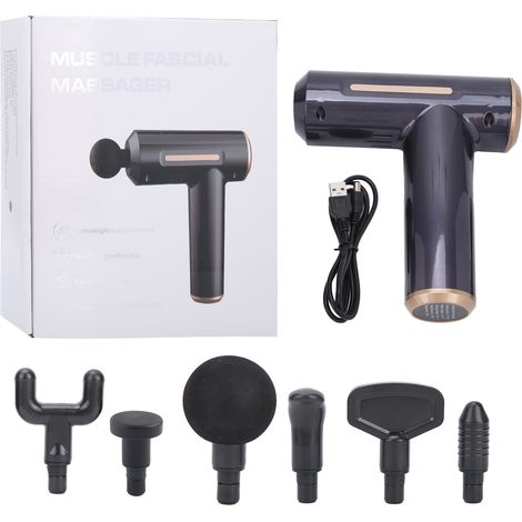 Pistolet de massage vibrant pour fascia et relaxation musculaire, mini pistolet de massage électrique à impact pour fitness (1/5)