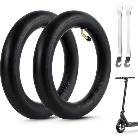 Ainiv Chambre à Air 10 x 2.125 (10 Pouce),2 Pneus à Air Renforcée avec 2 Leviers Scooter Électrique,Double Épaisseur, Valve Renforcé, Pneu Roue Anti-Perforation Avant/Arrière Trottinette Électrique (1/5)