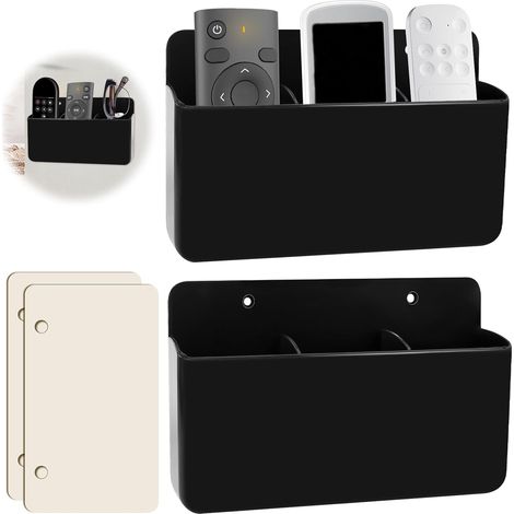 Support Telecommande Mural 2 Pièces Remote Control Holder Support Telecommande Clim Universal Remote Control Holder Wall for Offices Bedrooms Living Rooms (1/5)