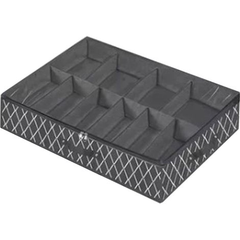 Boîtes de rangement sous lit pliables et réglables, solution de rangement de chaussures sous le lit pour la maison ou l'hôtel,noir (1/5)