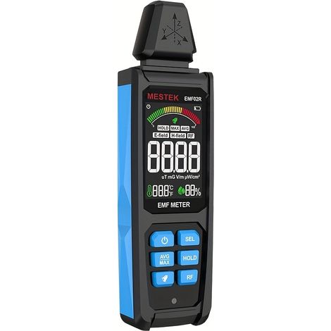 Détecteur EMF Tri-Axe Testeur de Champ Électromagnétique RF 30MHz–8GHz Rechargeable pour Analyse RF et Mesure d’Exposition (1/5)