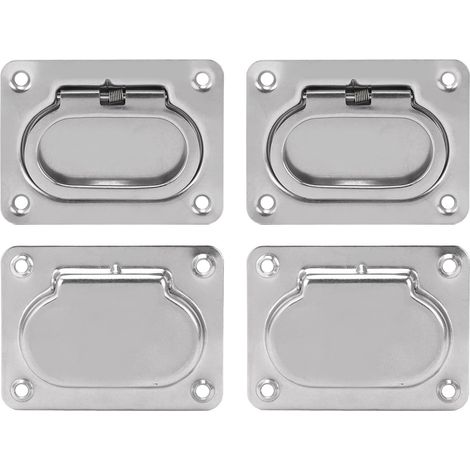 Poignées de Tirage Encastrées pour Bateau, Inox 316 Carré, Couvercle de Pont, Quincaillerie Marine (1/5)