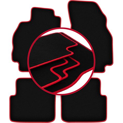 Tappetini CARLUX-RED per: Renault Megane II Station Wagon, Grandtour (2002-2008)