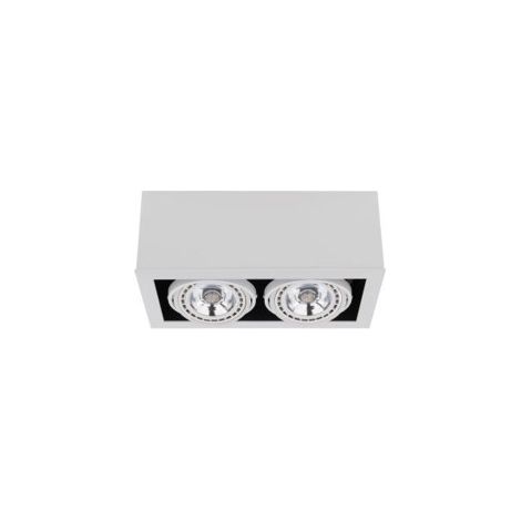 Plafonnier LED Nowodvorski BOX blanc bois 2xES111 9472