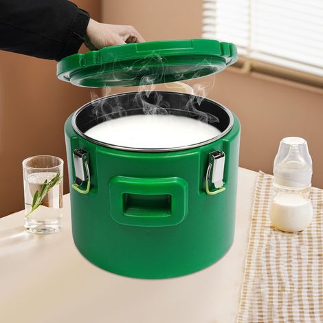 15 litres / 15,85 quarts Récipient isotherme pour aliments chauds et froids Récipient isotherme avec couvercle Vert (1/5)