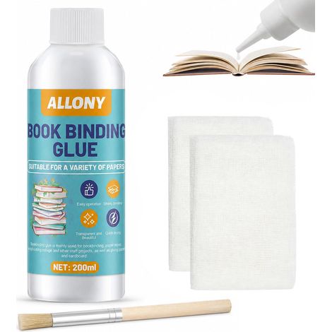 200ml Colle Reliure Livre, Transparente, Flexible et Imperméable (1/5)