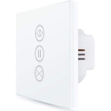 Interrupteur Volet Roulant Connecté, Ouverture Réglable, Commutateur Stores Rideau WiFi, Compatible avec Alexa Google Home pour Commande Vocale, Minuterie Intelligent Moteur Mural (1/4)